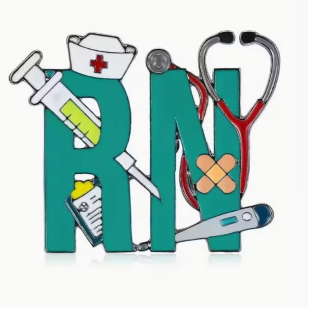 RN Nurse Enamel Pin Brooch BRAND-NEW!